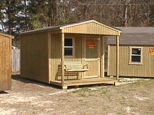 10 x 16 Cabin with Poarch & Swing